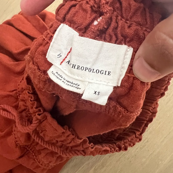 ANTHRO Linen Smocked Balloon Pants - Picture 6 of 7